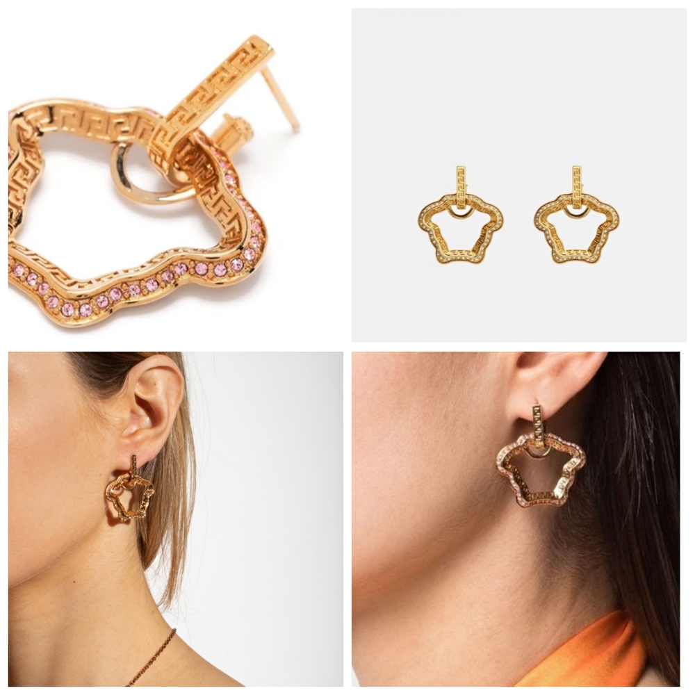 Versace medusa curve earrings